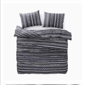 Queen Duvet with 2 Shams. Dark Grey. brand New. Still in original packaging.